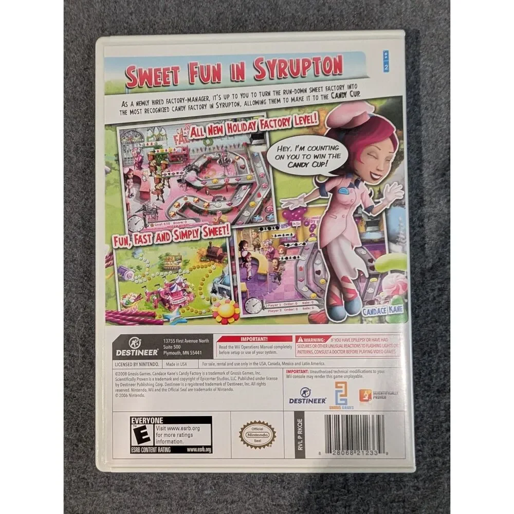 Candace Kane's Candy Factory Nintendo Wii - Complete CIB with Manual & Case